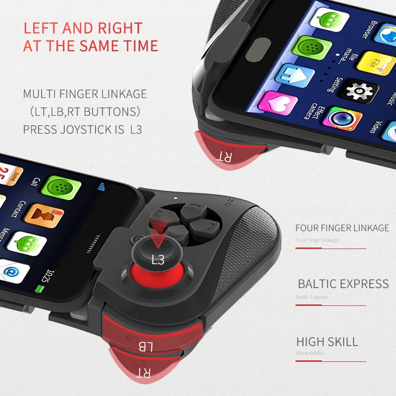  Flexible Wireless Bluetooth joystick controller For Pubg Mobile Phone Game Controller L1R1 Shooter 