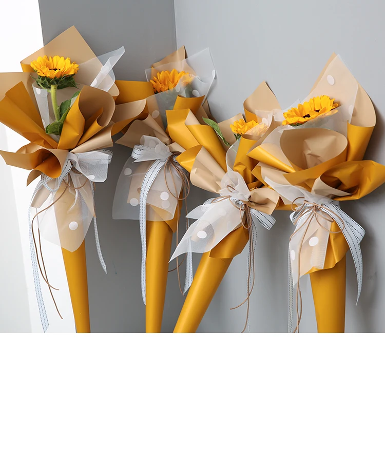 20 шт SINOWRAP 58X58 см корейские цветы двухцветная бумага для упаковки нейтральный цвет подарок на день рождения специальная оберточная бумага