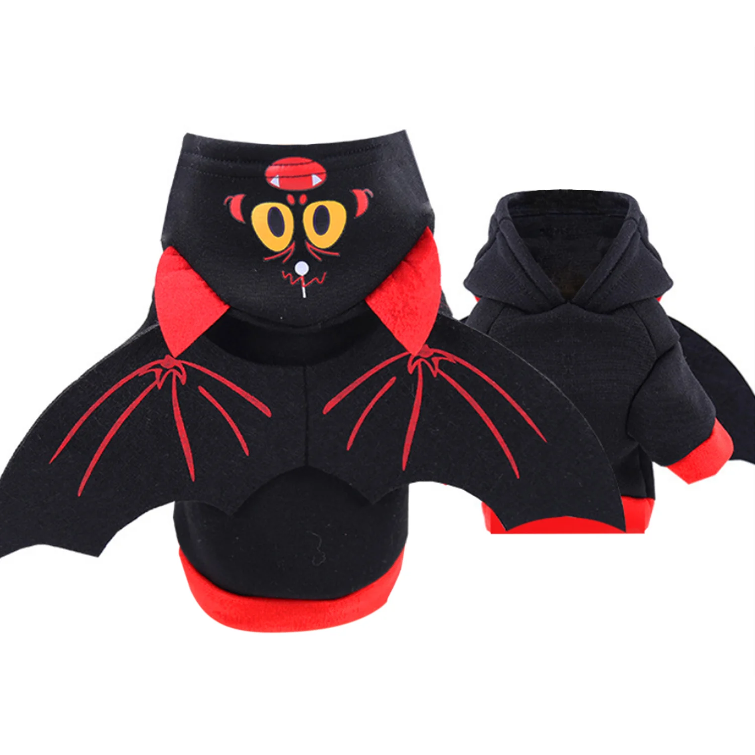 Behogar собачий наряд для Хэллоуина Любимое летучая мышь пальто с изображением