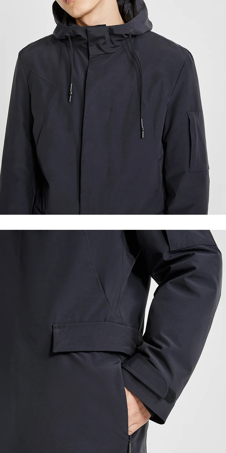 JackJones мужской длинный пуховик с капюшоном, парка, пальто, теплая повседневная мужская одежда 218312503