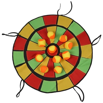 

Round Sticky Ball Board Set Training Target Game Children Throwing with 10 Toy Balls Suit for Outdoor Indoor Sports