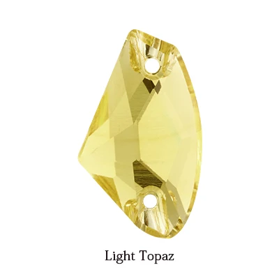 Высокое качество блестящий цвет пришить Кристальные Стразы для аппликации камни плоская задняя часть для одежды/дизайн ювелирных изделий DIY/аппликация "цветы" - Цвет: Light Topaz