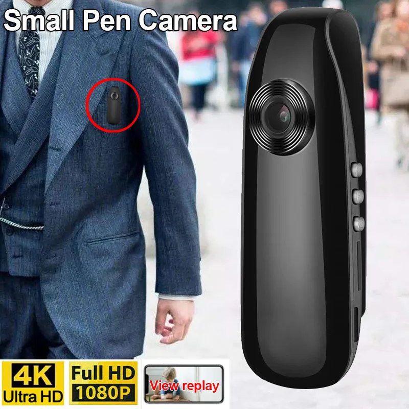 

Bodycam Mini Camera Full HD 1080P Camcorder Micro Video DVR Recorder Car Motorcycle Bike Magnetic Support 128GB TF Recording Pen