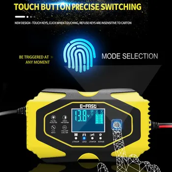 

Full Automatic Car Battery Charger 12V 8A 24V 4A Intelligent Fast Power Charging Wet Dry Lead Acid Digital LCD Display Wholesale