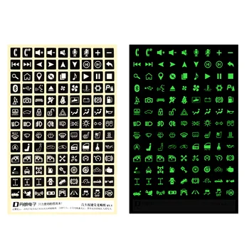 

LEEPEE Car Luminous Sticker Switches Relay Decoration Rocker Switch Label Multi-function Button Sticker Circuit Panel Decals