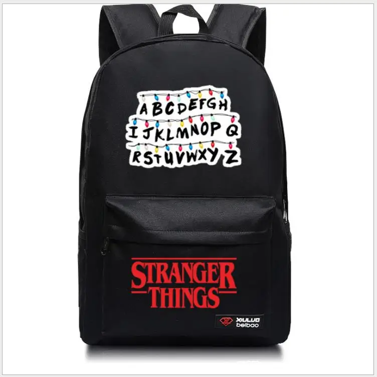 as pictures Рюкзак Mochila Stranger Things, женская сумка, мужской рюкзак для ноутбука, школьные сумки для подростков, рюкзак для мальчиков и девочек, дорожные сумки - Цвет: as pictures