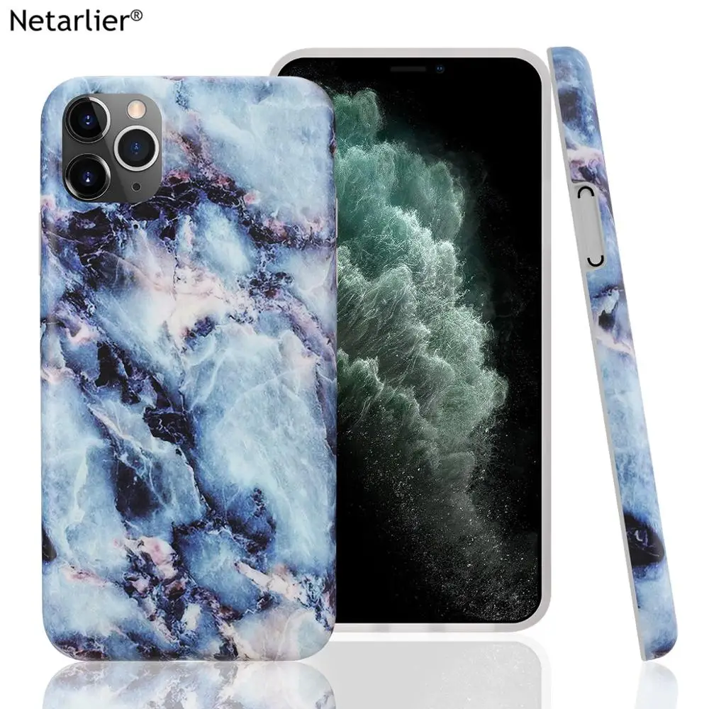 Netarlier классический синий мраморный чехол для телефона iPhone11 11 Pro Max 7Plus 8 XR Xsmax ix