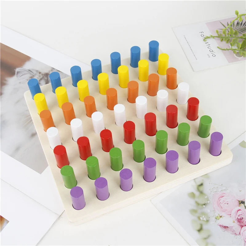  Training Wooden Children Baby Kindergarten Educational Toy Material Sensorial Colored Wooden Sticks - 4000469885839