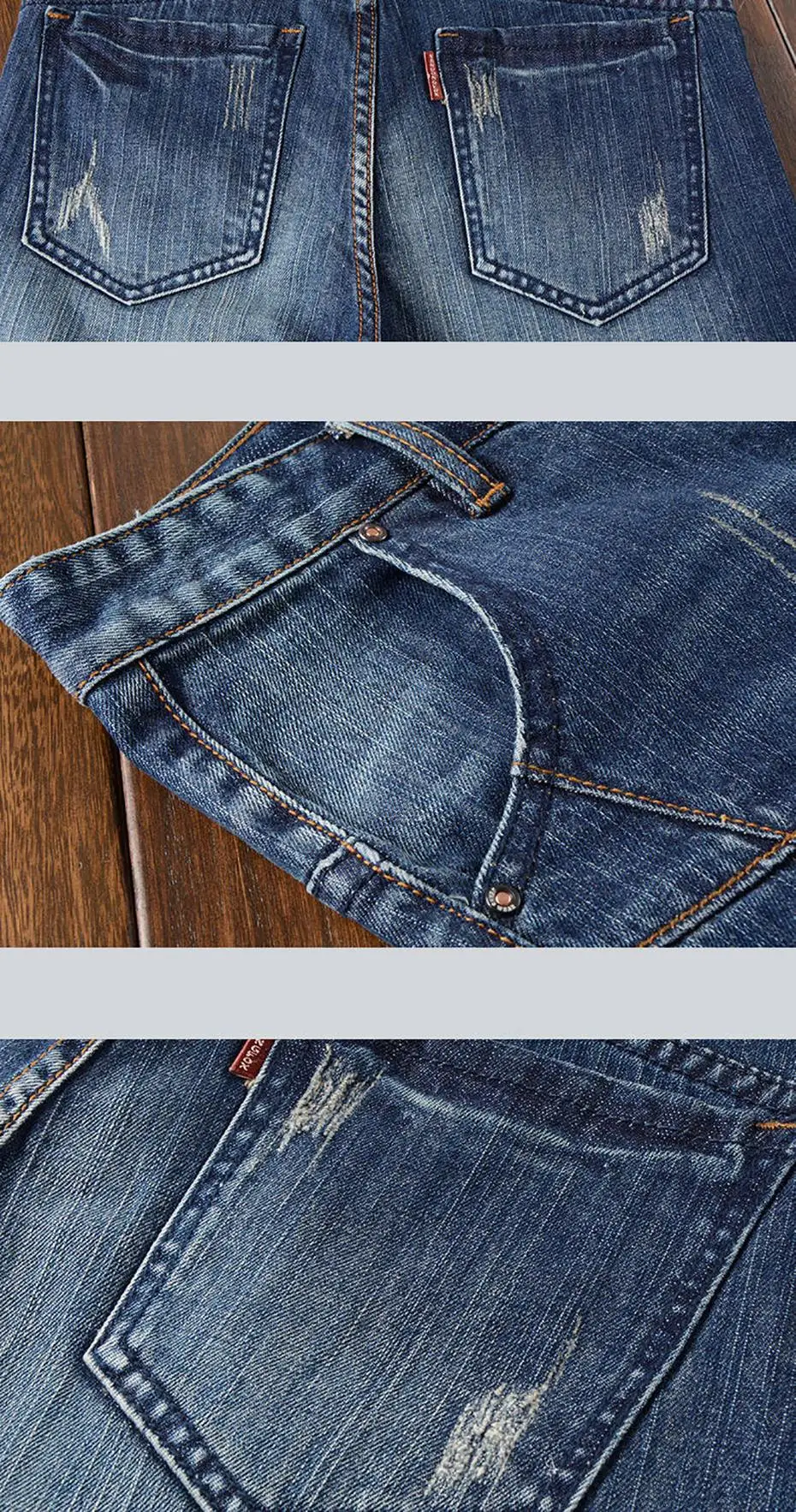 Шорты плюс размер джинсы мужские рваные штаны стрейч до колена брюки джинсы с принтом мужские летние новые хип хоп Уличная