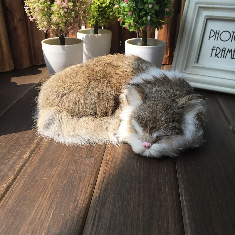 Новинка года; ; модель Кота, животного; меховые поделки; домашний декор; реквизит для фотосъемки; поколение волос - Цвет: 4
