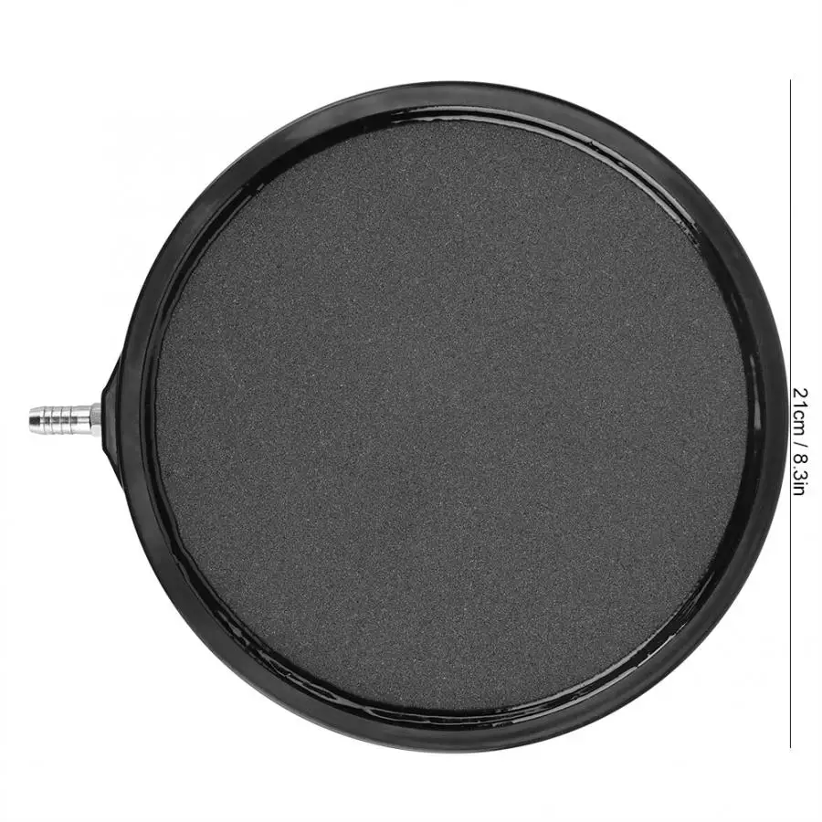 

Fish Tank Pond Aquarium Air Pump 21cm Black Round Bubble Diffuser Air Oxygen Stone For Aquarium Fish Tank Landscaping