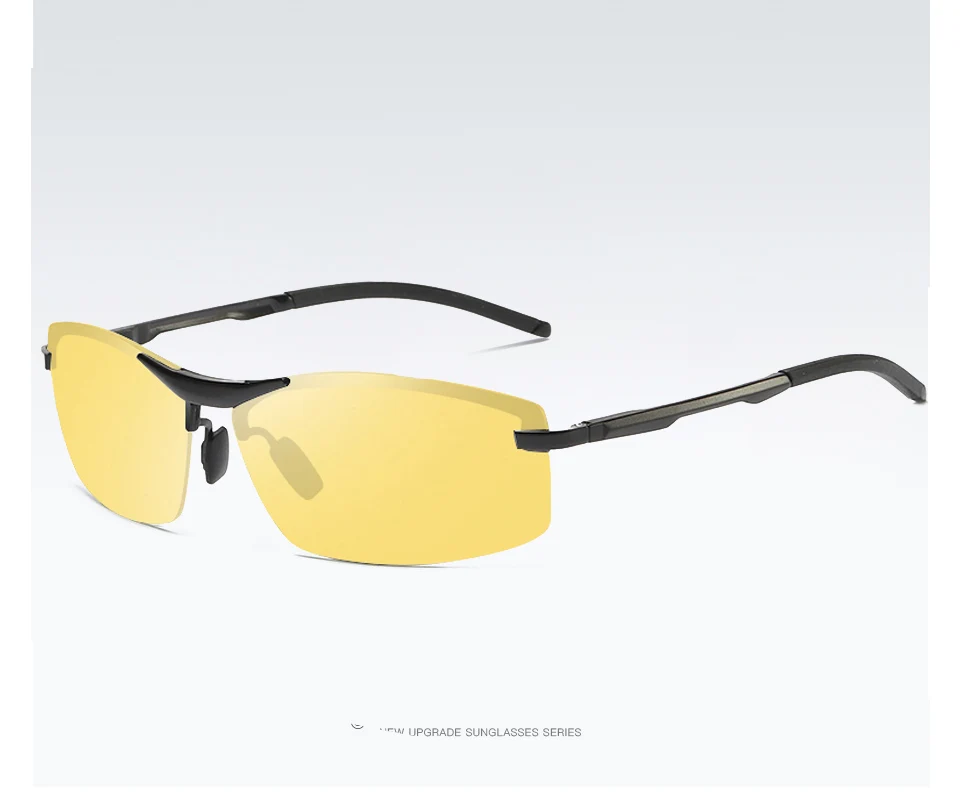 Photochrome quadratische Sonnenbrille für Herren, polarisierte Brille für Damen, blendfrei, Tag- und Nachtsicht, sichere Fahrbrille, zonnebril heren – Detail 12