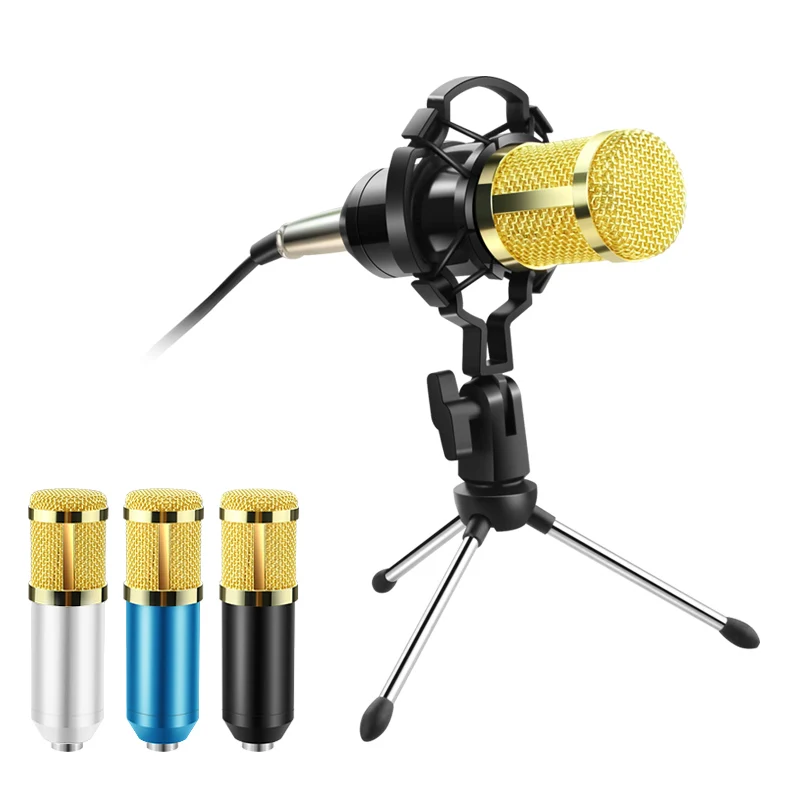 Записывающий микрофон металлический конденсаторный USB для ноутбука Windows