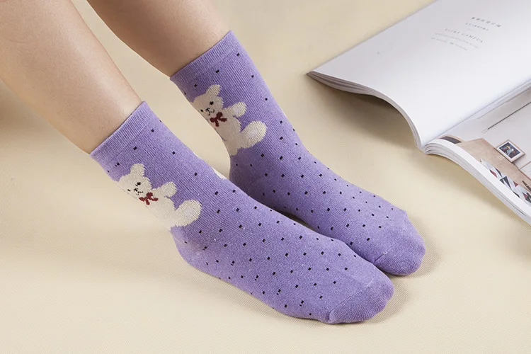 Распродажа, японские носки с Мопсом, Calcetines Mujer, 5 пар со скидкой, осенне-зимние носки, утолщенные Теплые повседневные Хлопковые женские носки