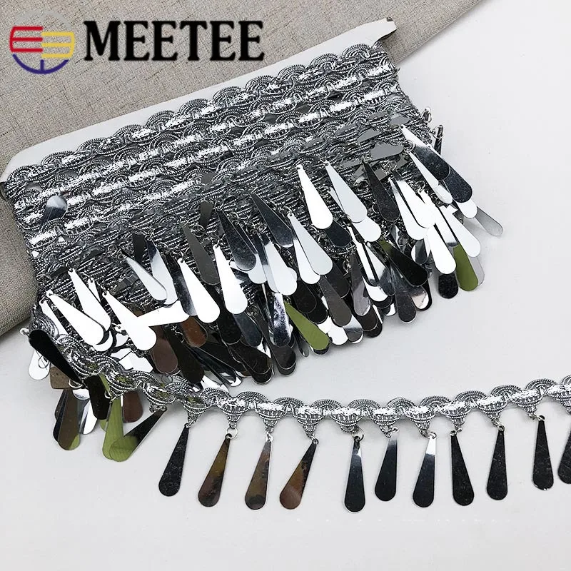 9 метров, Meetee, 3-5 см, полиэстер, этнический, каплевидный, подвесной предмет, блестки, кружевная отделка, сделай сам, ручная работа, сценическая одежда, аксессуары, Декор