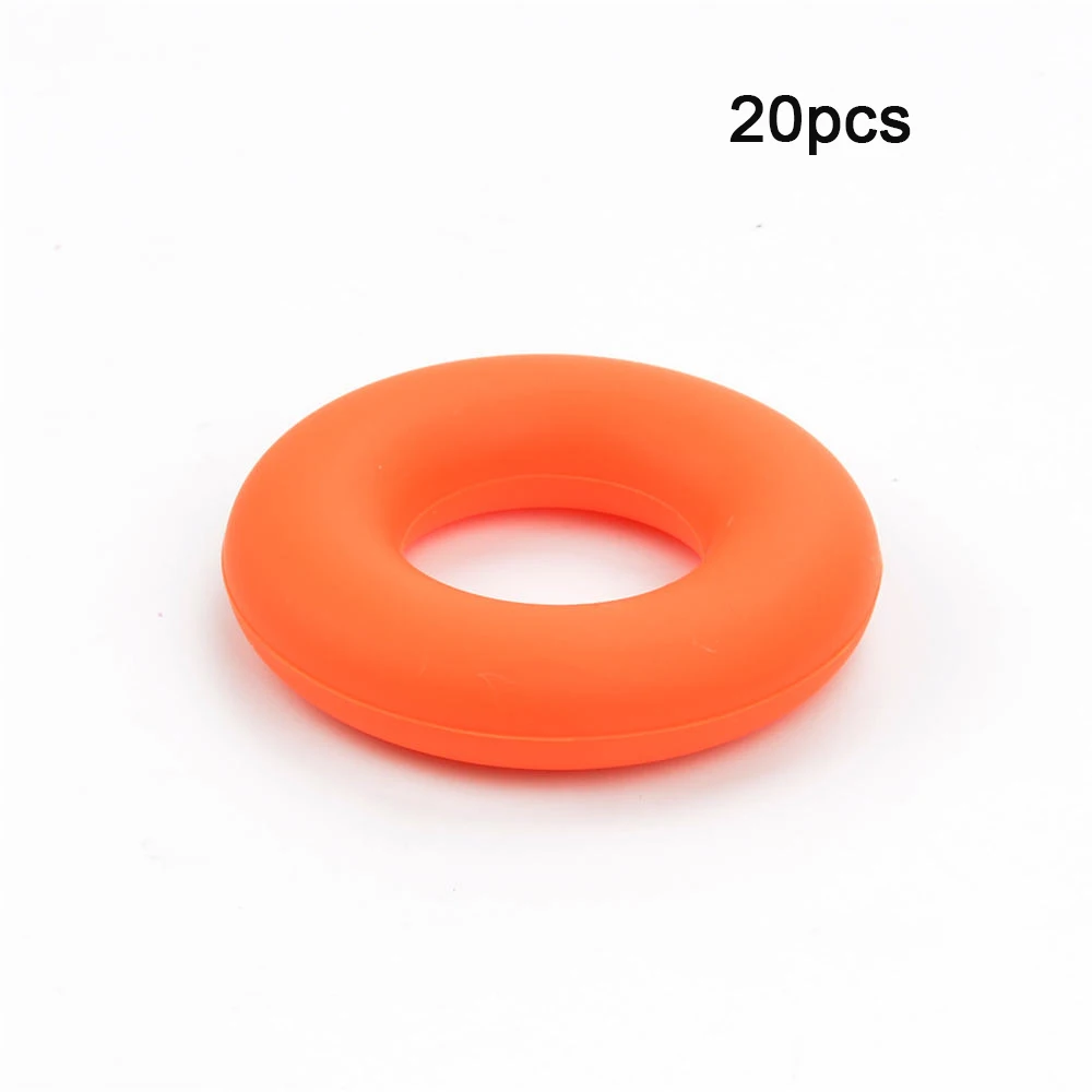 Orange LOFCA 20 шт., силиконовые бусины в форме пончика, Детские Прорезыватели, без бисфенола, пищевого качества, силиконовые бусины для прорезывания зубов, для детских сосок, цепочка, аксессуары - Цвет: Orange