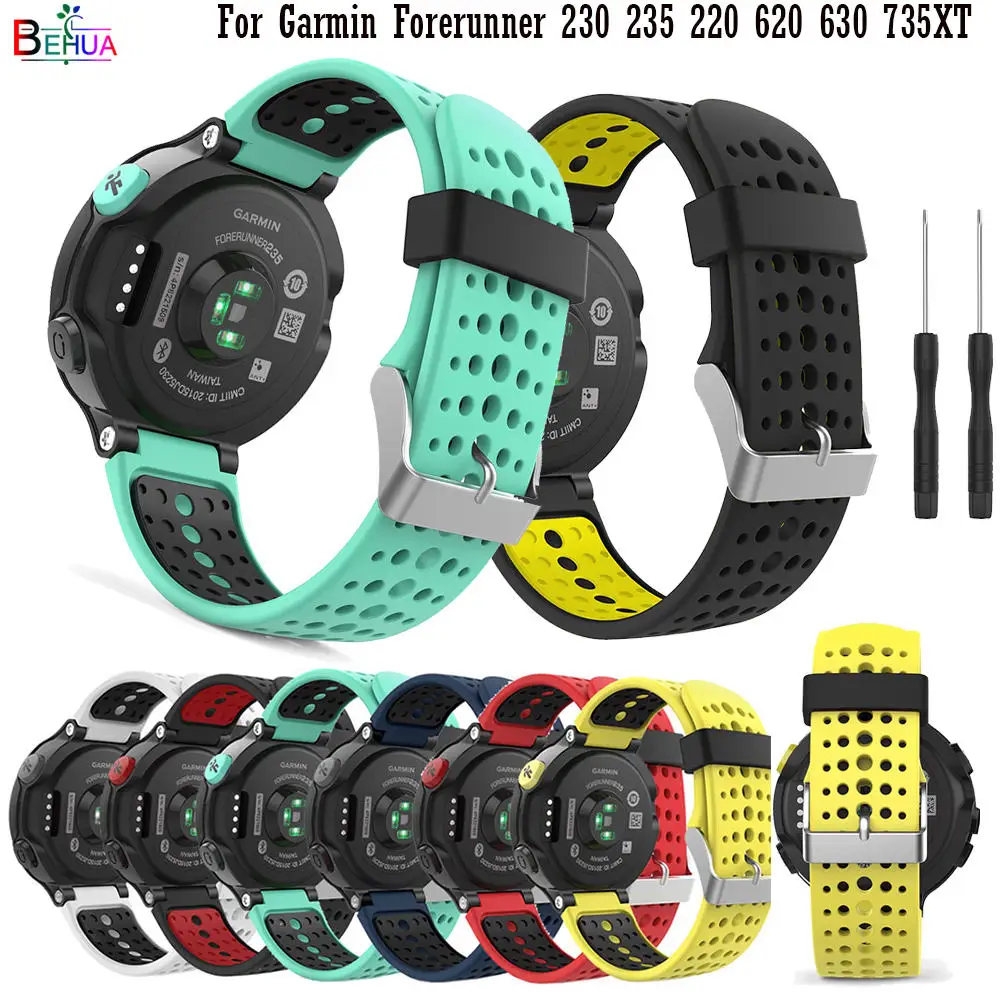 Meandro ballet Espíritu Correa de reloj para Garmin Forerunner 235 / 220 / 230 / 620/630, pulsera  deportiva de silicona, Forerunner 235 Lite 735XT|Correas de reloj| -  AliExpress