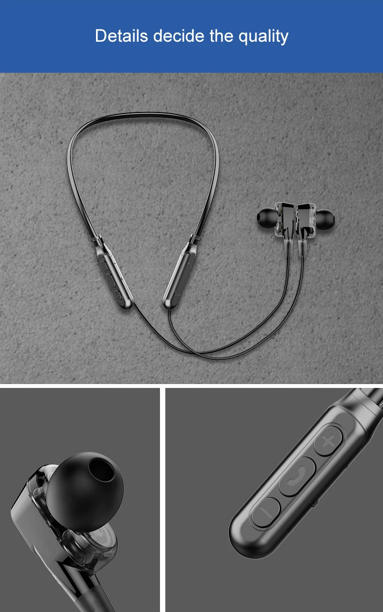 G01 Bluetooth наушники V5.0 беспроводные наушники четыре блока привод глубокий бас спортивные наушники гарнитура для телефона с Micphone