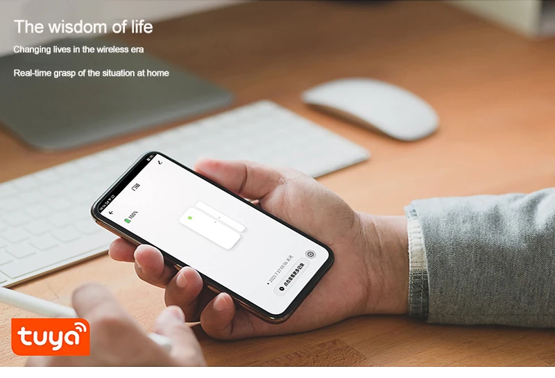 emergency call button for elderly Tuya WiFi Door Window Sensor App Open / Closed Detectors Notification Alerts Smart Home Security keyboard alarm