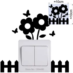 Whimsical Animal & Fairy Wall Decal for Nursery and Children's Room Decor (023 Flower Butterfly)