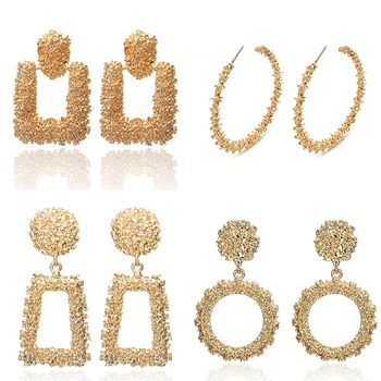 

Round Vintage Earrings For Women Of Gold/silver Earrings Fashion Jewelry Earrings Declaration 2019 Modern Fashion Jewelry