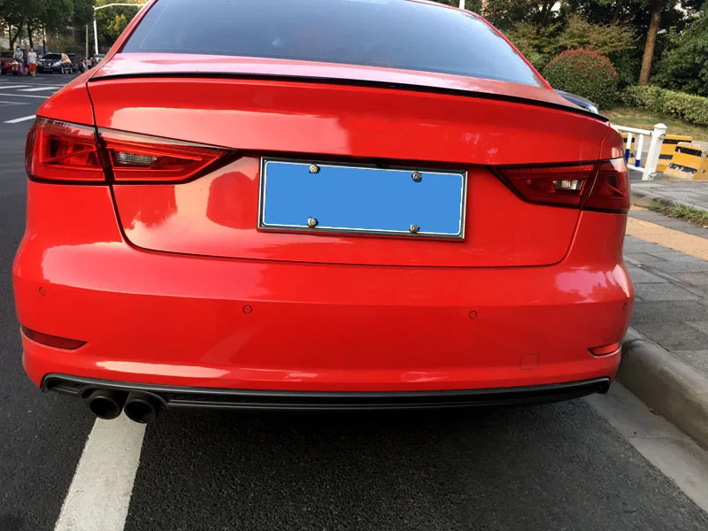 Используется для Audi A3 ABS Материал грунтовка цвет украшение в виде хвостового крыла задний багажник автомобиля спойлер