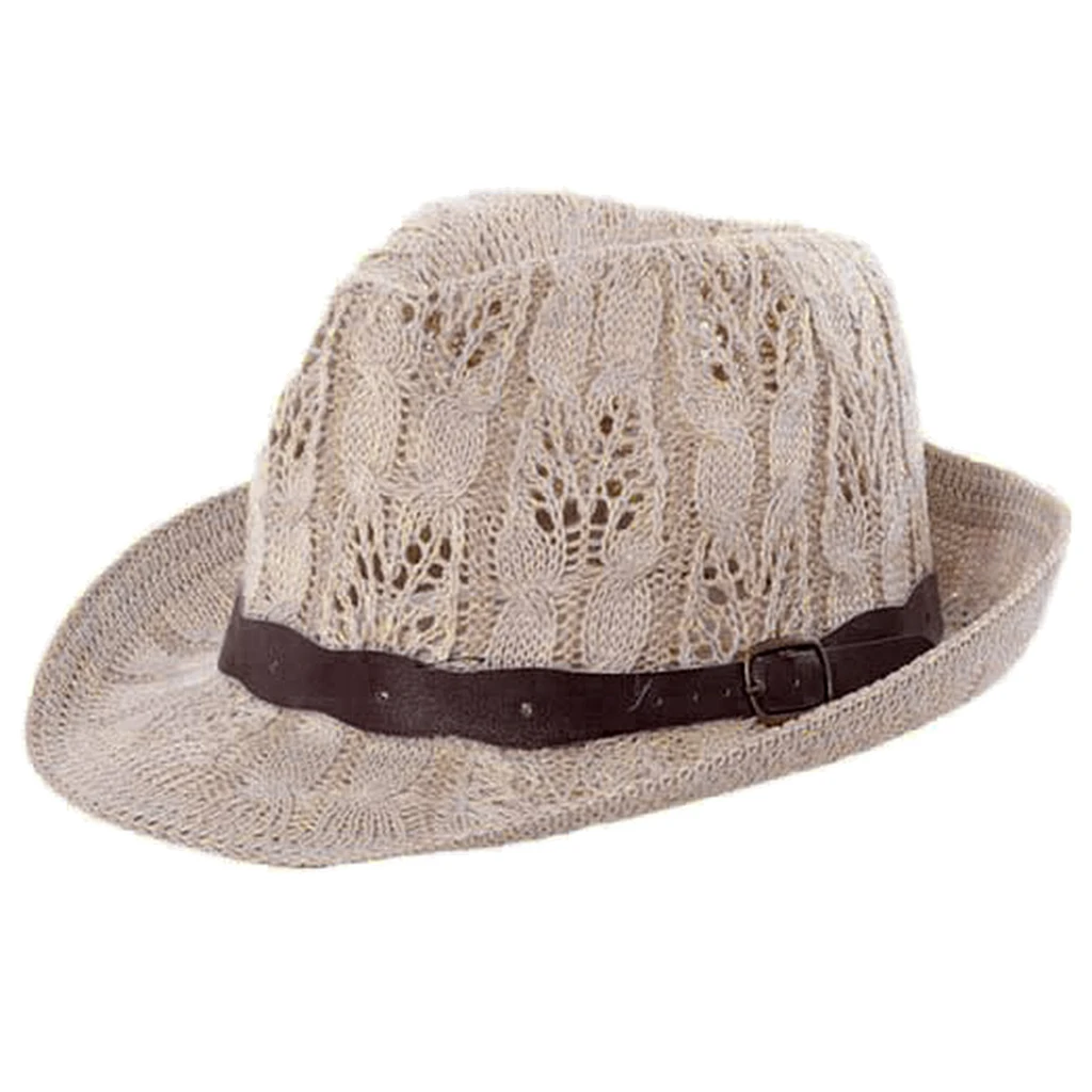 Beige Ковбойская шляпа в западном стиле, Шерстяная Вязаная Шляпа Fedora Rodeo, шляпа от солнца, нарядное платье Costu - Цвет: Beige