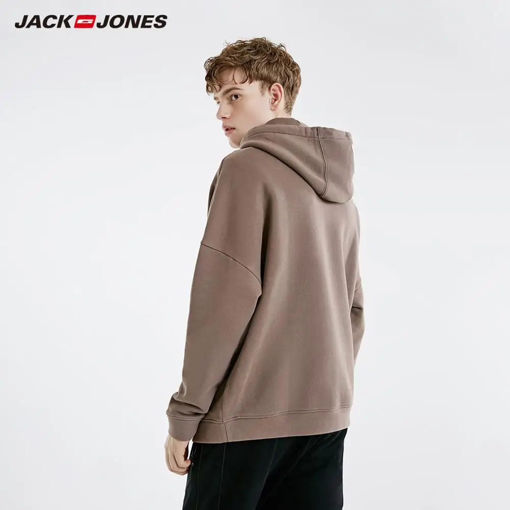 JackJones Мужская зимняя свободная толстовка с открытыми плечами базовая мужская