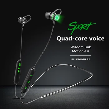 

Sports Bluetooth5.0 Headset Wireless Headset With Neck, Stereo Headset, Metal Music Headset With Microphone For All Mobile Phone