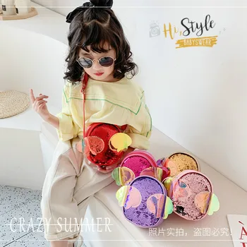 

Toddler Glitter Crossbody Bag Sparkle Shoulder Bag with Laser Wings&Adjustable Shoulder Strap Mini Coin Wallet Pouch Coin Purse