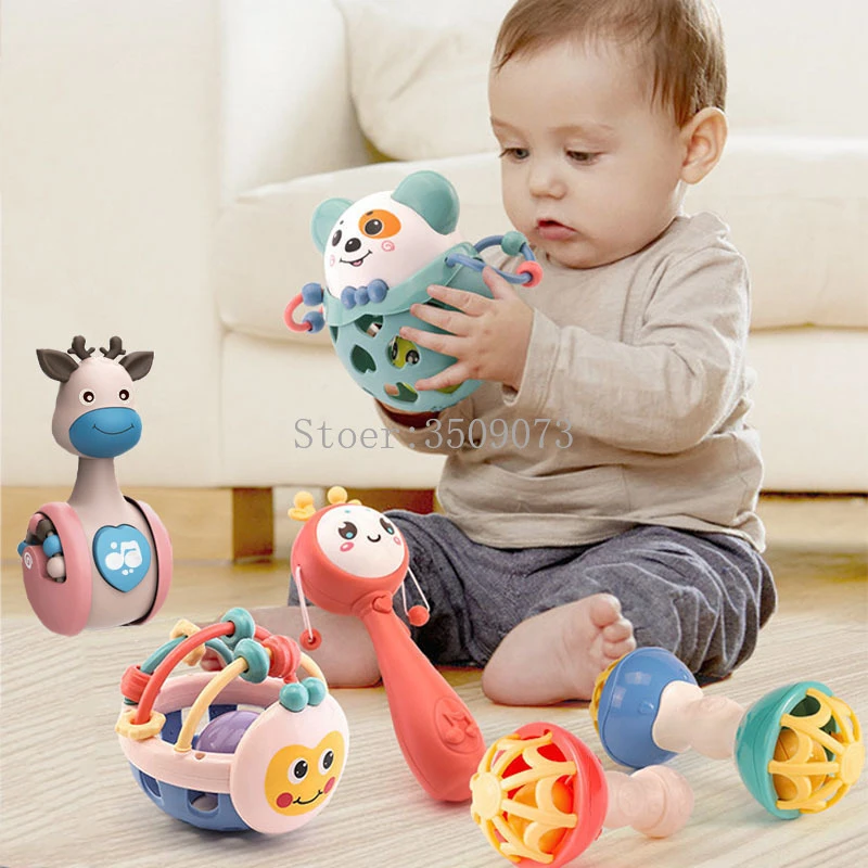 Juguetes para bebés, 0 6 12 meses, desarrollo sensorial, sonajero mordedor,  juguetes educativos para bebés, juegos suaves para la dentición, para bebés  de 1 año - AliExpress