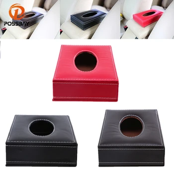 

POSSBAY Universal Car Napkin Holder Tissue Dispenser with Magnetic Cover Home Room Tissue Paper Box Interior Organizer