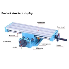 Мини микро скамейка сверлильный стол электрическая дрель X ось Y Регулировка верстак дрель тиски приспособление координатный стол фрезерный станок