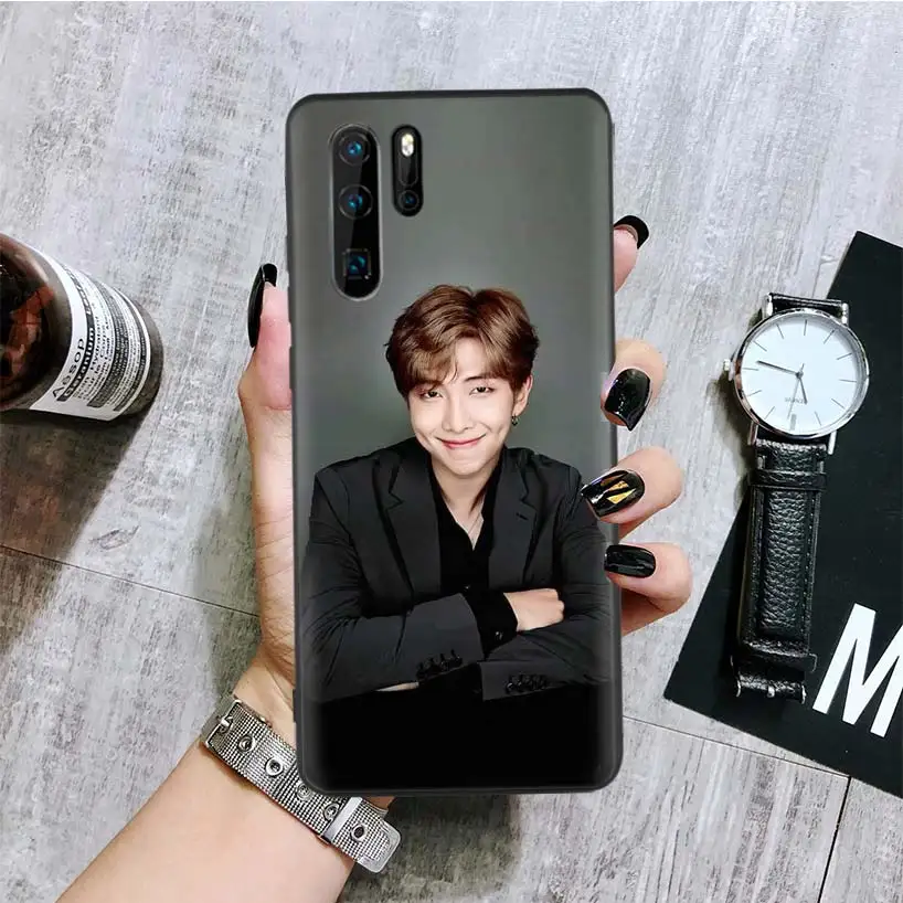 BA067-10 Kpop Ким V Taehyung черный чехол для телефона huawei mate 30 20 10 P30 P20 P10 Pro Lite P Smart Z роскошный Coque Shell - Цвет: BA067-10