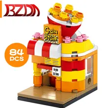 SEMBO City – blocs de construction de la série Mini Street, boutique de frites BFruit, maison de bonbons, salle de jeux, briques de construction, jouets pour enfants, cadeaux