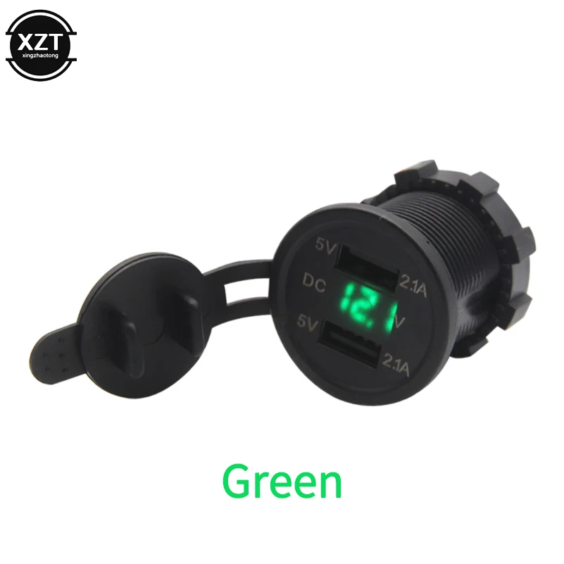 

Car Dual USB Charger 4.2A Motorcycle Cigarette Lighter Digital Display Voltmeter Waterproof Motorcycle Mobile Phone Charger