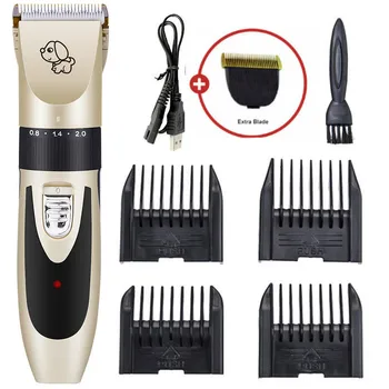 

Dog clippers, Everesta Low Noise Rechargeable Cordless Pet Dogs and Cats Electric Grooming Clippers Kit with Shears and Comb
