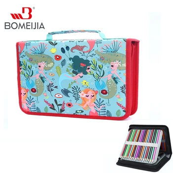 

216Slots Large-Capacity Pencil Storage Bag Canvas Folding Zipper Tote Bag For Various Painting Pens To Summarize Art Stationer