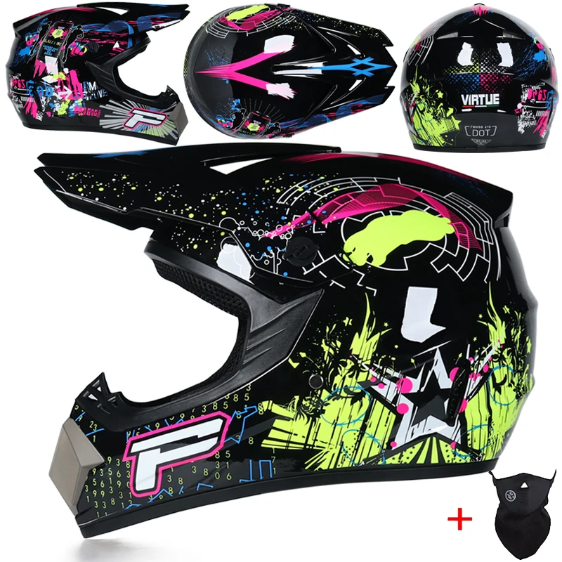 MSUEFKD Best Sell Offroad Mountain Full Face Motobiker Helmet Classic Bike MTB DH Racing Helmet Motocross Downhill Bike Helmet - Цвет: 1