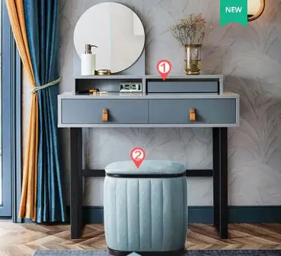 

Dresser bedroom economy ins style simple post-modern small apartment iron mini Nordic net red makeup table