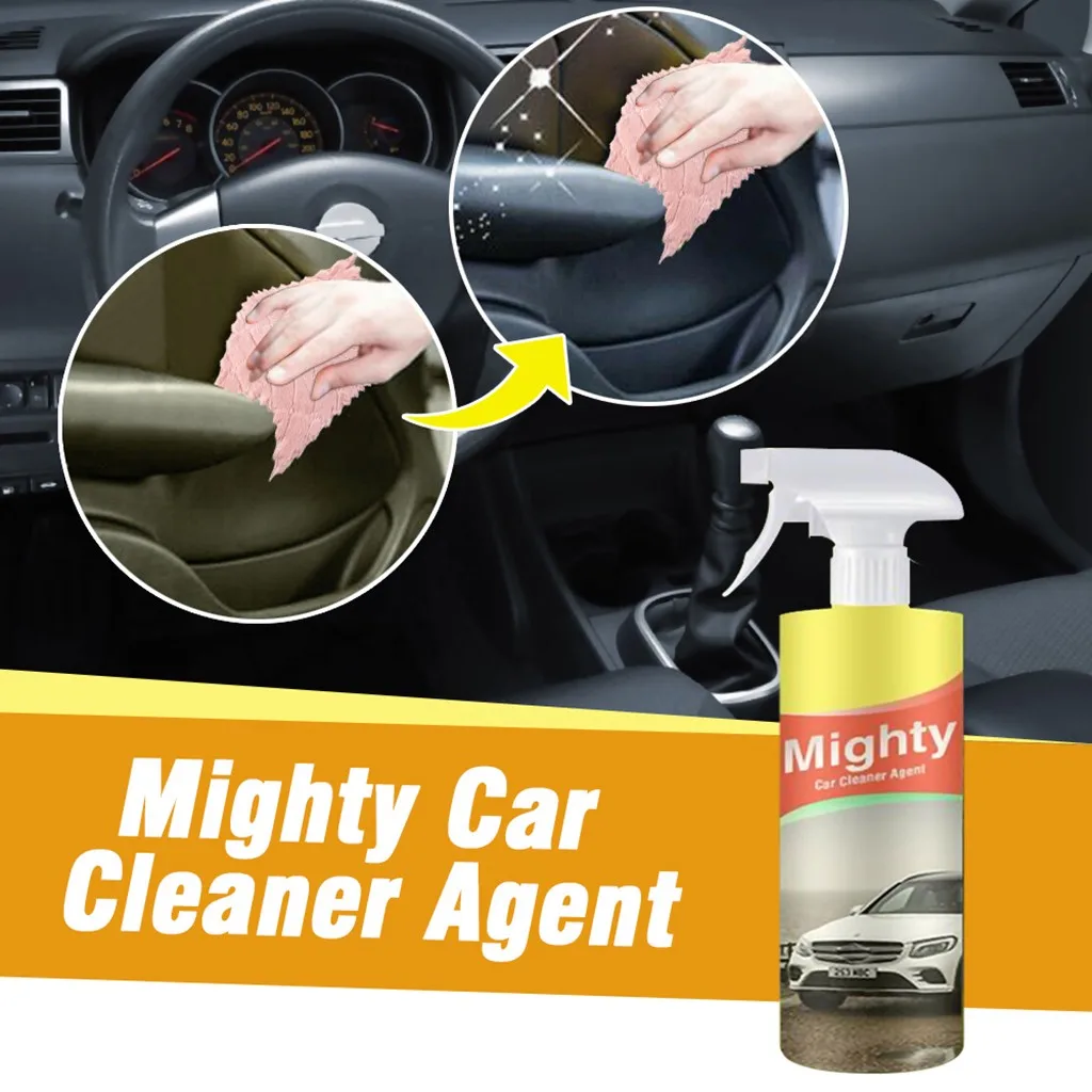 Mighty glass Cleaner Анти-туман агент спрей 200 мл+ полотенце окна автомобиля Windshie Многофункциональный интерьер кожа ткань очиститель