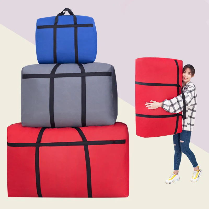 Sac Mobile En Tissu Oxford Extra Large, Grand Sac D'emballage, Sac De  Rangement Étanche, Grand Organisateur De Placard, Sacs De Couette 120l/180l  - Pliable De Stockage Sacs - AliExpress