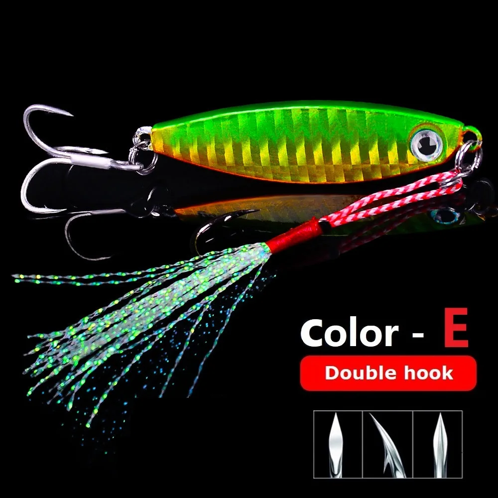 HOT NEW ice fishing jigging lure 7g 10g 15g 20g 30g whopper plopper minnow bass lures saltwater jigs pesca spinnerbait metal 5cm