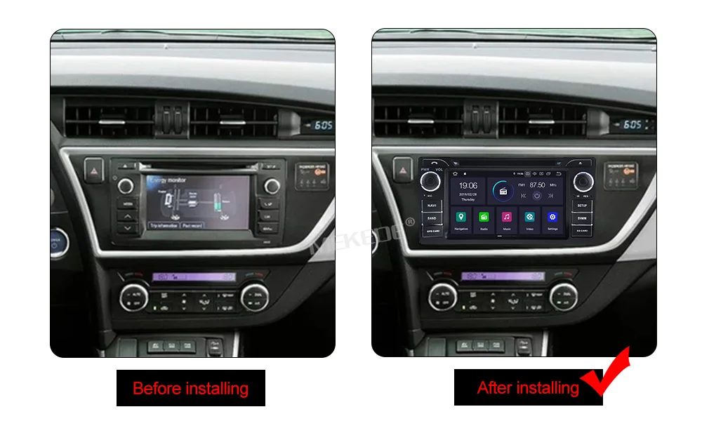 MEKEDE 2 DIN Android 9,0 автомобильный dvd-плеер для Toyota Auris 2013 Восьмиядерный 4G+ 64G Автомобильный Радио Мультимедиа gps стерео аудио
