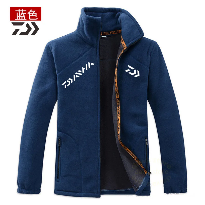 Новая осенне-зимняя одежда для рыбалки, Мужская одноцветная куртка Daiwa с карманом на молнии для рыбалки, спортивный костюм, повседневная мужская куртка, спортивное пальто для улицы
