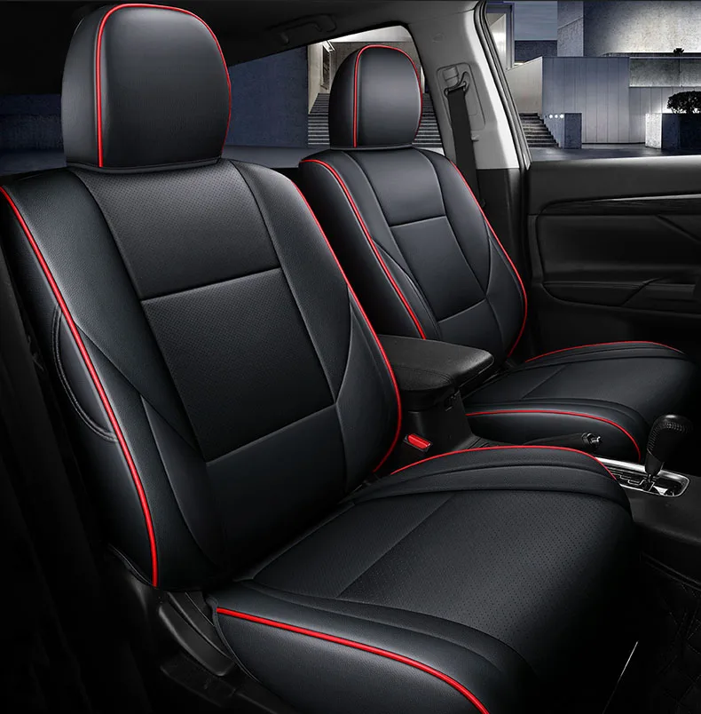 Чехлы для автомобильных сидений кожаные для Авто mitsubishi outlander автомобильные чехлы для сидений для авто товары автомобильные аксессуары Стайлинг