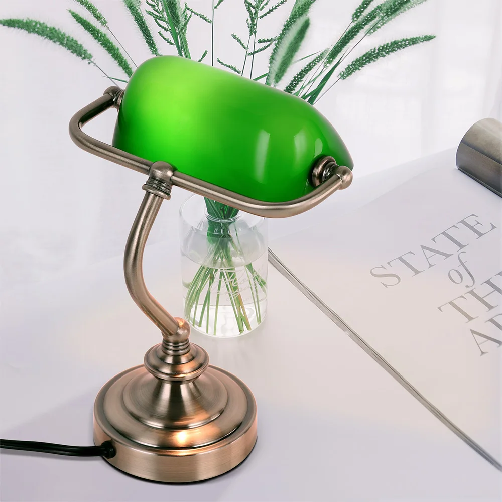 Lampade da tavolo classiche, Lampada mini biblioteca verde