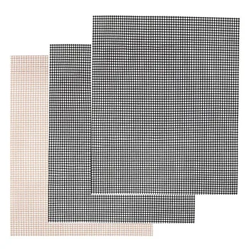 

3 Pieces Non-Stick Barbecue Grill Mat Barbecue Mat Cooking Placemat Net Kitchen Accessories Reusable Barbecue Tool