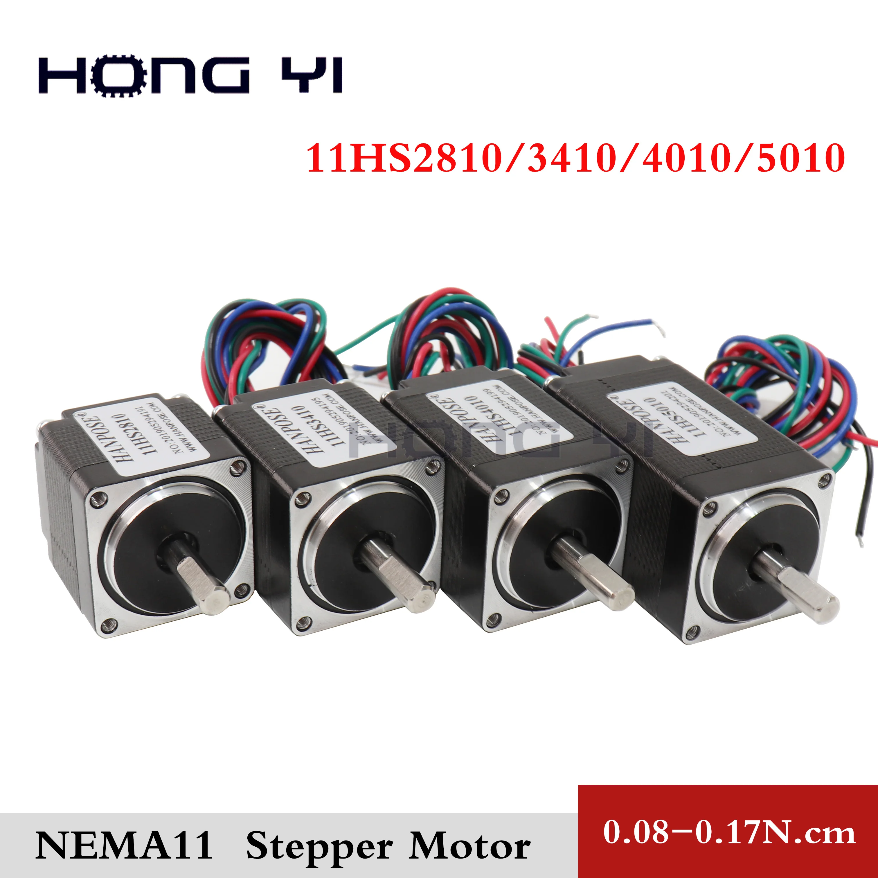 11HS2810 3410 4010 5010 NEMA11 гибридный шаговый двигатель 28x28x28 мм две фазы 4 провода 1,8 градусов для нового фрезерный станок с ЧПУ