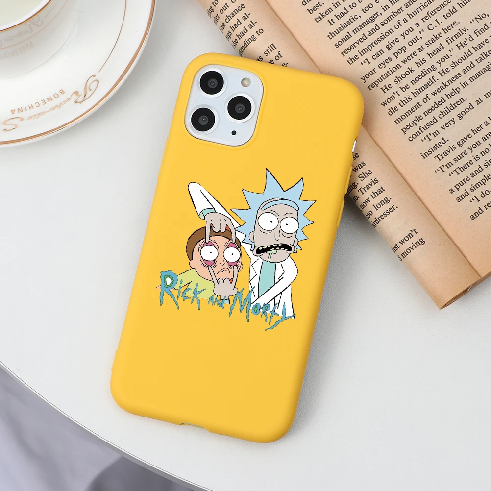 Рик и Морти Забавный мультяшный комикс слова для iphone 11 Pro XS Max XR X мягкий силиконовый матовый чехол для iphone 7 8 6 6S Plus 5 5S - Цвет: Khu-0rsxkouy
